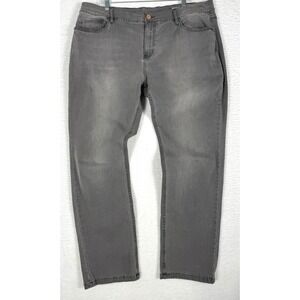 Mugsy Beans Jeans Mens 40x32 (Fits 40x31) Stretch Straight Flex FLX3NMG Gray